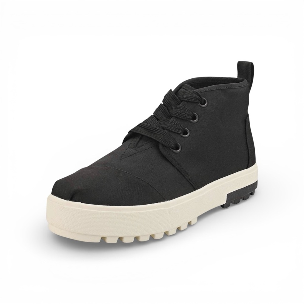 Toms Black Ankle Boots with Cream Soles
